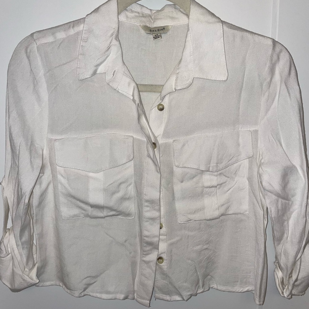 white linen long sleeve
